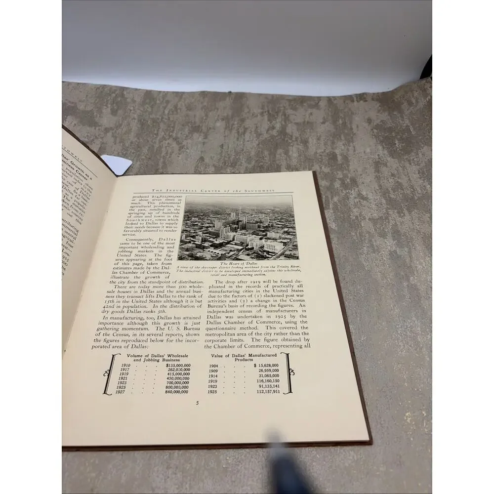 Vtg Pamphlet Dallas Industrial Ctr Of The SW Featuring Dallas Copyright 1928